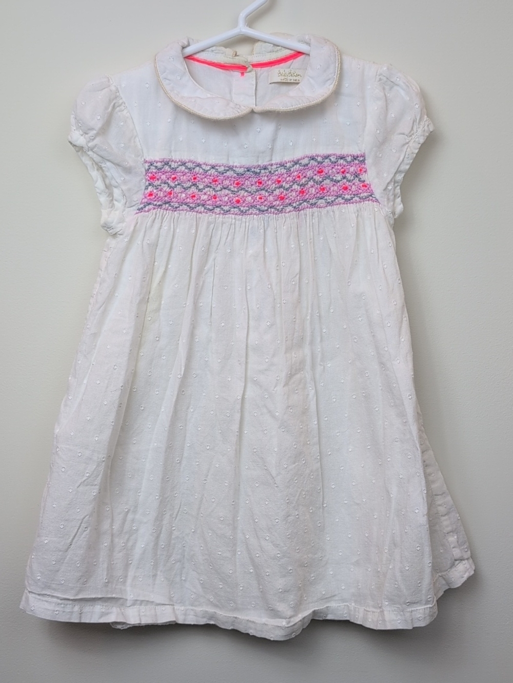 Baby Boden 3-4Y White Smocked Dress PLAY